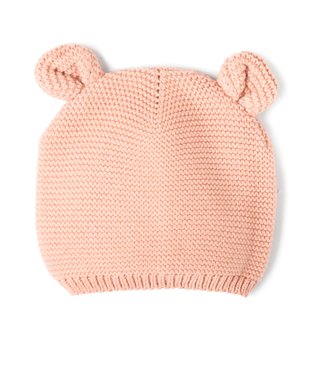 Bonnet de naissance en tricot avec oreilles en relief vue1 - GEMO(BB COUCHE) - GEMO