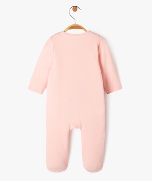 Pyjama bébé ouverture devant avec message brodé vue5 - GEMO 4G BEBE - GEMO