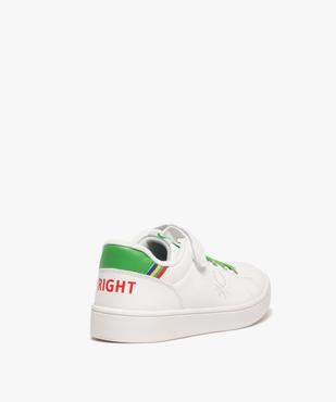 Baskets garçon colorées à lacets et scratch - Benetton vue4 - BENETTON - GEMO