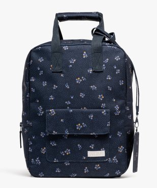 Sac à dos en toile à motifs fleuris fille vue1 - GEMO (ENFANT) - GEMO