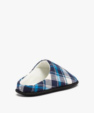 Chaussons homme mules plates à carreaux vue4 - GEMO 4G HOMME - GEMO