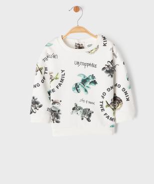 Sweat en molleton imprimé peluches bébé garçon vue1 - GEMO 4G BEBE - GEMO