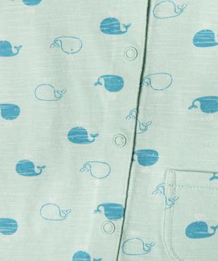 Combinaisons courtes en coton à motifs baleines bébé garçon (lot de 2) vue3 - GEMO 4G BEBE - GEMO