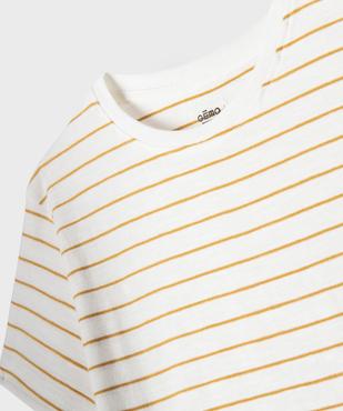 Tee-shirt manches courtes à rayures garçon vue3 - GEMO 4G GARCON - GEMO
