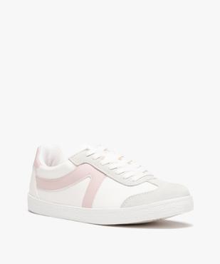 Baskets femme unies et à lacets bandes contrastées vue2 - GEMO (SPORTSWR) - GEMO