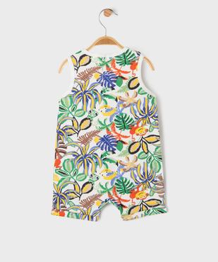Combishort en coton imprimé bébé garçon vue3 - GEMO 4G BEBE - GEMO
