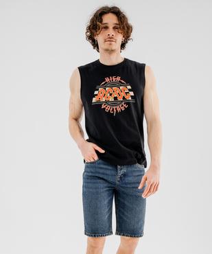 Débardeur en jersey de coton imprimé homme - AC/DC vue1 - ACDC - GEMO