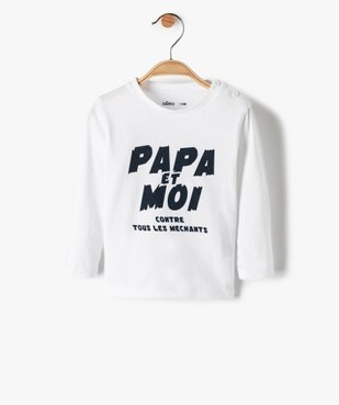 Tee-shirt bébé garçon à manches longues avec message vue1 - GEMO 4G BEBE - GEMO