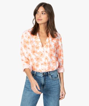 Chemise femme à motifs fleuris vue1 - GEMO(FEMME PAP) - GEMO