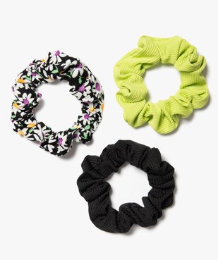 Chouchous pour les cheveux femme unis et fleuris (lot de 3) vue1 - GEMO (ACCESS) - GEMO