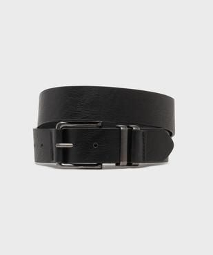 Ceinture large à grosse boucle en métal brossé homme vue1 - GEMO (ACCESS) - GEMO