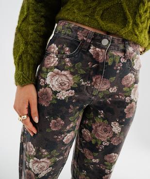Pantalon en twill de coton fleuri forme ballon femme vue3 - GEMO(FEMME PAP) - GEMO