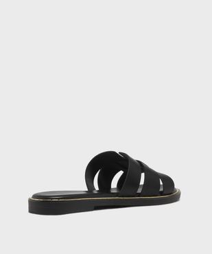 Mules femme plates dessus larges brides unies vue10 - FOLLOW ME - GEMO