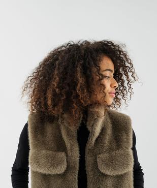 Gilet sans manches en fourrure imitation femme vue3 - GEMO 4G FEMME - GEMO