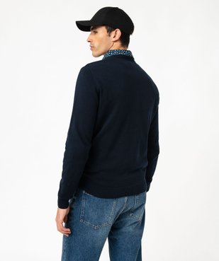 Pull à col rond en coton homme vue3 - GEMO (HOMME) - GEMO