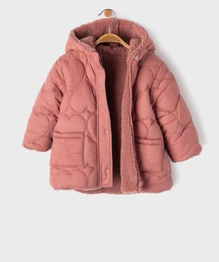 Manteau à capuche réversible bébé fille vue2 - GEMO(BEBE DEBT) - GEMO