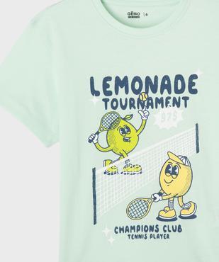 Tee-shirt manches courtes coupe large avec motif garçon vue2 - GEMO 4G GARCON - GEMO