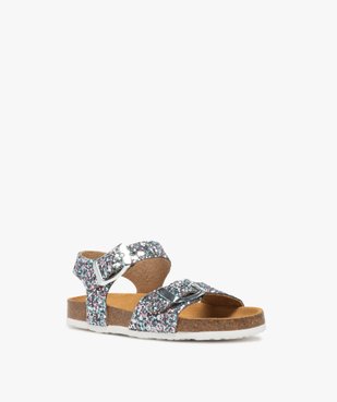 Sandales fille à brides à boucle et semelle liège vue2 - GEMO (ENFANT) - GEMO