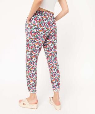 Pantalon femme fluide à motifs exotiques vue3 - GEMO(FEMME PAP) - GEMO