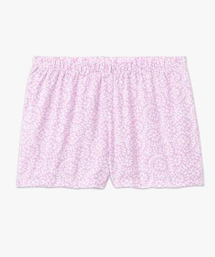 Short de pyjama imprimé en viscose femme vue4 - GEMO 4G FEMME - GEMO
