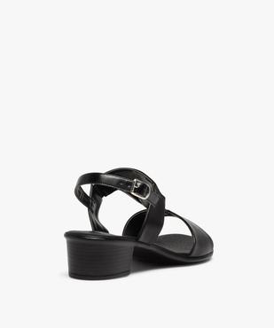 Sandales femme confort unies à talon carré vue4 - GEMO (CONFORT) - GEMO