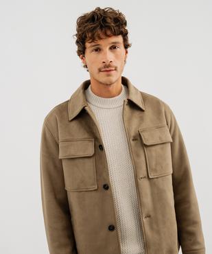 Veste en suédine homme vue2 - GEMO (HOMME) - GEMO