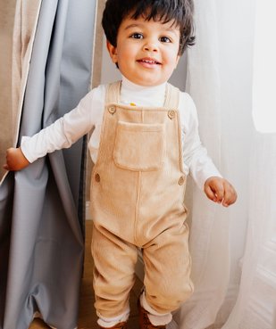 Ensemble 2 pièces : salopette en velours + tee-shirt manches longues bébé garçon vue6 - GEMO(BEBE DEBT) - GEMO