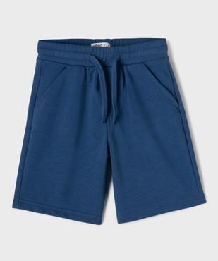 Bermuda en maille French Terry avec ceinture ajustable garçon vue1 - GEMO 4G GARCON - GEMO