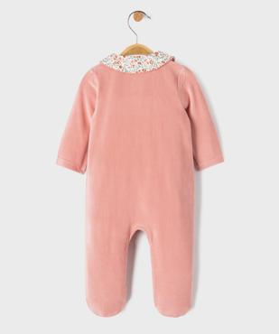Pyjama en velours côtelé ouvert devant bébé fille - LuluCastagnette vue3 - LULU CASTAGNETTE G4G D - GEMO