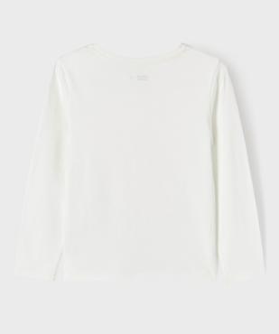 Tee-shirt manches longues en coton imprimé fille vue6 - GEMO 4G FILLE - GEMO