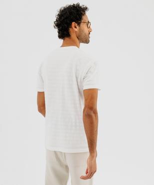 Tee-shirt manches courtes effet rayé homme vue3 - GEMO 4G HOMME - GEMO