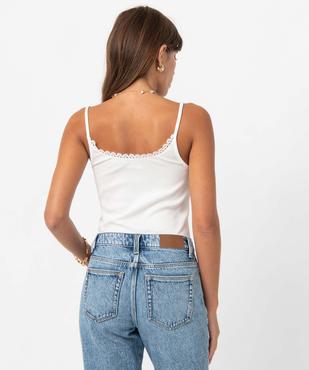 Débardeur femme à fines bretelles et col dentelle vue3 - GEMO(FEMME PAP) - GEMO