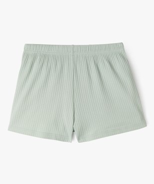 Short de pyjama ample en maille côtelée fille vue3 - GEMO 4G FILLE - GEMO