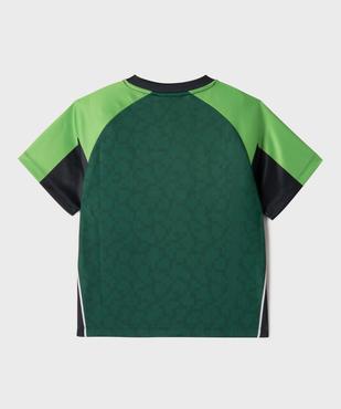 Tee-shirt de sport manches courtes imprimé garçon - Minecraft vue4 - MINECRAFT - GEMO