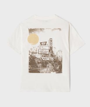 Tee-shirt manches courtes avec motif dos garçon vue3 - GEMO 4G GARCON - GEMO