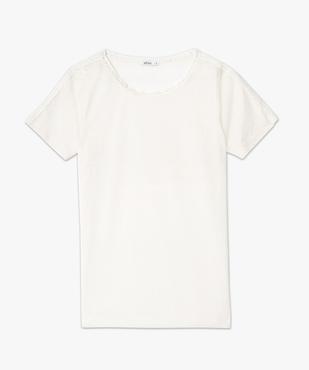Tee-shirt femme à manches courtes en maille fine vue4 - GEMO(FEMME PAP) - GEMO