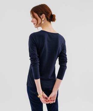 Tee-shirt manches longues à col rond femme vue3 - GEMO 4G FEMME - GEMO