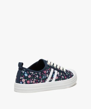 Baskets femme à lacets dessus toile imprimée fleurs vue4 - GEMO (SPORTSWR) - GEMO