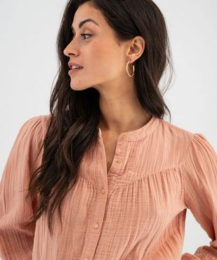 Chemise en gaze de coton femme vue2 - GEMO(FEMME PAP) - GEMO