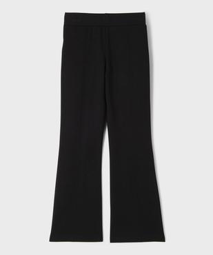 Pantalon uni coupe flare en maille extensible fille vue3 - GEMO (JUNIOR) - GEMO