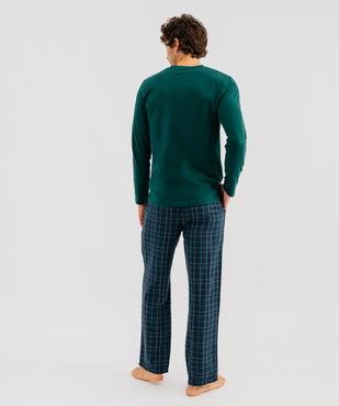 Pyjama long à carreaux Noël homme vue3 - GEMO(HOMWR HOM) - GEMO