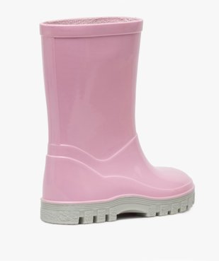 Bottes de pluie bébé fille unies à semelle crantée vue4 - GEMO(BEBE DEBT) - GEMO
