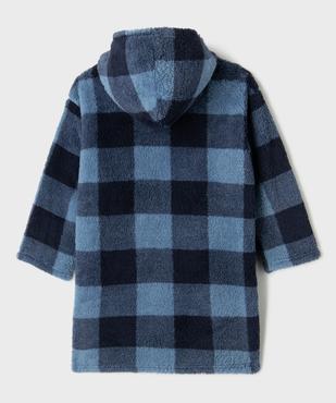 Robe de chambre à carreaux coupe sweat à capuche garçon vue3 - GEMO (ENFANT) - GEMO