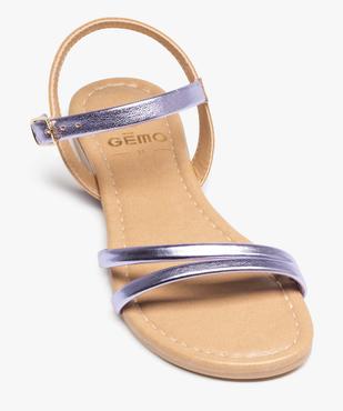 Sandales fille unies à fines brides métallisées vue5 - GEMO (ENFANT) - GEMO