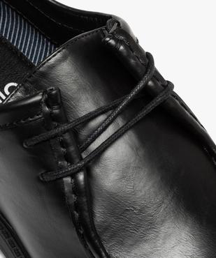 Derbies homme unis à semelle crantée et plateau cousu vue6 - GEMO(URBAIN) - GEMO
