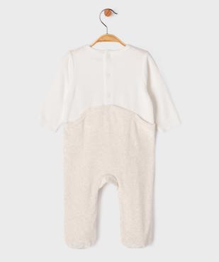 Pyjama en velours motif hérisson bébé vue3 - GEMO 4G BEBE - GEMO