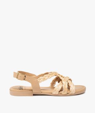 Sandales fille à talon plat et brides en fibres tressées vue1 - GEMO (ENFANT) - GEMO