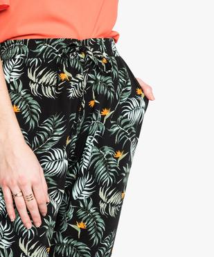 Pantalon femme imprimé avec taille élastiquée vue2 - GEMO(FEMME PAP) - GEMO