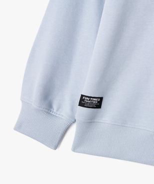 Sweat uni avec intérieur bouclette garçon vue2 - GEMO (ENFANT) - GEMO