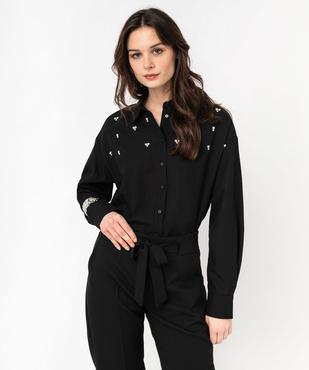 Chemise manches longues à strass femme vue6 - GEMO(FEMME PAP) - GEMO